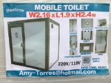 New Mobile Bathroom with sink, shower and toilet View video at