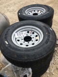 New ST 235 85R16 14 PLY all steel on 8 lug silver rims Sell two times the money, must take both