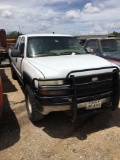 2001 Chevy 2500 Ext Cab, 4x4, vortec 6.0 gas motor unknown miles VIN 4290 Title, $25 fee