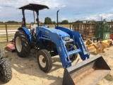 New Holland 55 Workmaster with NH 4505 Loader, has skid steer attach, has rear hyd 342 HRS Ranch