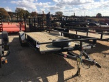 PJ 77X20 Utility Trailer Ramp Gate with Side Ramps 2X3500 # Axles VIN 70866 $25 Title Fee