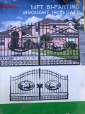 New 14' Bi-Parting Gates with Deer Scene...