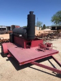 Trailer Mounted BBQ Pit with Dual Propane Burners