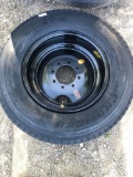 New 235/75R 17.5 - 18 Ply Trailer Tire on 8 Lug Solid Steel Black Wheel