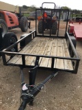 2013 Tiger 5' x 10' Utility Trailer with Fold-Up Ramp VIN 00306 Lic. Rec. $25 Fee ...