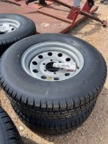 2 - 225/75/15 10 Ply Tires on 6 Hole Wheels TWO TIMES THE MONEY MUST TAKE ALL