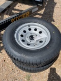 2- 205/75/15 6 Ply Tires on 5 Hole Wheels TWO TIMES THE MONEY MUST TAKE ALL