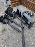 Skid Steer Post Hole Digger with 3 Augers