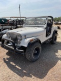 1983 Jeep 6 Cylinder, Manual Transmission 4WD VIN 08079 Title Fee, $25