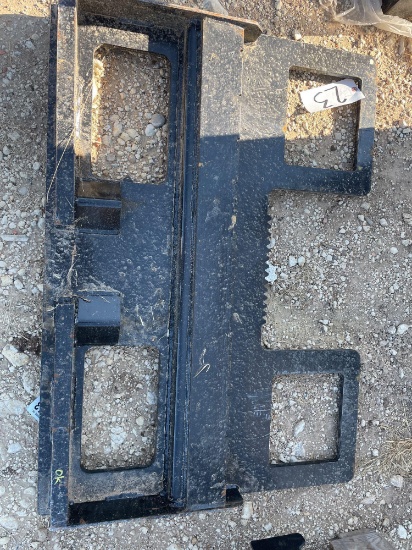 Unused Skid Steer Pallet Fork Plate