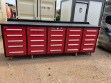 10' Unused 20 Drawer Workbench