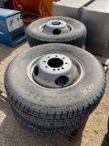 4-235/80/16 Tires on 8 hole dual wheels. used trailer pull offs FOUR TIMES THE MONEY MUST TAKE ALL