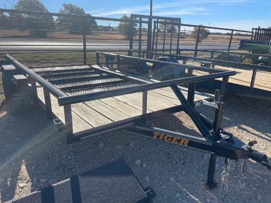 2021 Tiger 77"X12' Utility Trailer with Fold Down Ramp VIN 21199 MSO, $25 fee plus registration fees
