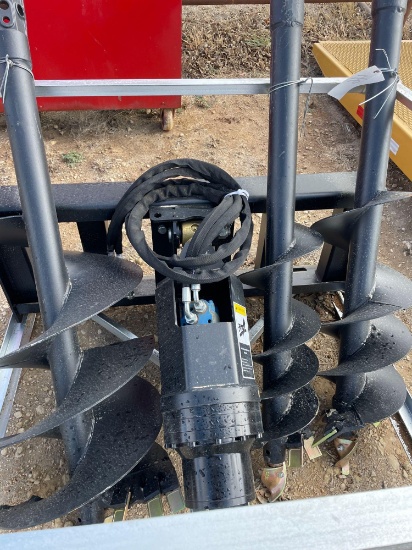 Unused Skid Steer Auger with 3 Bits - 11", 14", 20" Bits