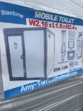 Unused Mobile Restroom with Toilet, Sink and Shower