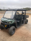 2022 Canam Defender HD 9-- New -- shows 0.2 hours roof & windshield vin 000168 Title, $25 Fee