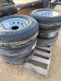 6 - Diamond Back 325/80/R16 10 Ply Tires on 8 Lug Steel Wheels SIX TIMES THE MONEY MUST TAKE ALL