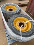 4 - 10/16.5 Skid Steer Tires on 8 Hole Wheels FOUR TIMES THE MONEY MUST TAKE ALL