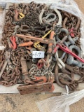 Lot of Assorted Chains, Ratchet Binders and Clevis