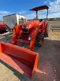 Kubota L470 4WD Tractor with Canopy and Loader 259 HRS Hydro, rear valve, skid steer hook up