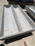 2 - 8' Concrete Feed Troughs TWO TIMES THE MONEY MUST TAKE ALL