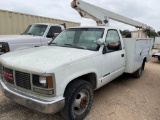 1990 GMC 3500 2WD Truck...Versalift 161,XXX Miles ** Busted Windshield VIN 26514 Title, $25 Fee