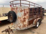 1960 4'x12' Bumper Pull Stock Trailer VIN 6080A Lic and Rec, $25 fee