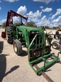 John Deere 5520 2WD Tractor w/521 Loader & joystick Open ROPS.-- 2 sets remotes - unable to read