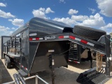 2021 Delco 6'X20' 1/2 Top Catch Trailer with 4' Tack, Passenger Side Tack Door and Escape Door with