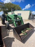 John Deere 4320 2WD Tractor with Koyker 565 Loader/Bucket Showing 0187 HRS Quick Attach & top link