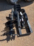 Unused Wolverine Post Hole Digger for Skid Steer with 2 Bits