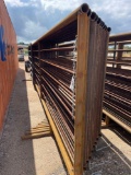 10- 24' Free Standing Cattle Panels with 1 having 10' Gate TEN TIMES THE MONEY MUST TAKE ALL