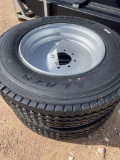 2 - Provider 235/75/17.5 18 PLY Tires on Solid Steel 8 Hole Wheels TWO TIMES THE MONEY MUST TAKE ALL