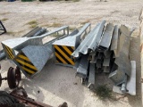 Assorted Lot of Galvanized Guardrail Post & Barriers