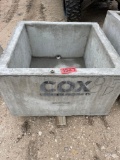 Unused Cox 60 Gallon Water Trough 3' X 3' X 21'' Tall