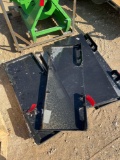 Unused Closed Skid Steer Mounting Plates