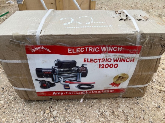 Unused 12,000 lb. Electric Winch