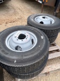 4 - 235/85/16 Provider 14 Ply Tires on 8 Hole Steel Dual Wheels FOUR TIMES THE MONEY MUST TAKE ALL