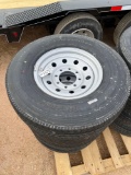 4 - 235/85/16 Advance 14 Ply Tires on 8 Hole Steel Wheels FOUR TIMES THE MONEY MUST TAKE ALL