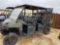 2011 Polaris Ranger 800 Crew with Hard Top, Windshield, LED Lights and High Rack 3890 Miles 623 HRS
