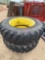 Set of Firestone 18.4 X 38 Foam Filled Tires on John Deere Rims No Centers