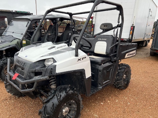 2010 Polaris Ranger XP 800... 732 HRS 5147 Miles VIN 82466 Title, $25 Fee SLOW TITLE