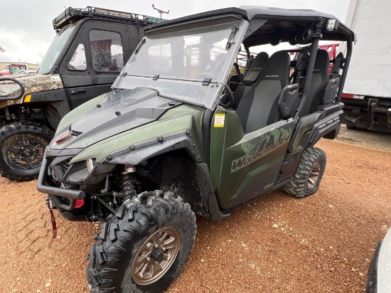 Yamaha Wolverine X4 4X4 with Poly Top and Windshield 4 Seater 1235 Miles Title, $25 Fee SLOW TITLE