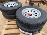 4 - 205/75/15 Provider 6 Ply Tires on 5 Hole Wheels FOUR TIMES THE MONEY MUST TAKE ALL