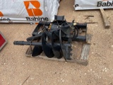 Unused Wolverine Post Hole Digger with 2 Bits for Skid Steer