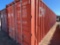 40' Shipping Container with Outside Lights on One Side and Wired with Switches and Plugs on the