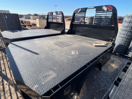 7' Wide X 102" Long Bedrock Skirted Flatbed with 4 Underbody Boxes and Well