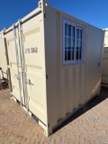 8' Storage Container with Walk-Through Door and Window