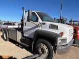 2005 Chevy C6500 with a Steel Flatbed 6 Cylinder CAT Diesel, 6 Speed Manual, Gooseneck Hook-up Shows