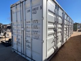 40' High Cube One Trip Shipping Container with 4 Side Doors and Set One Set of End Doors